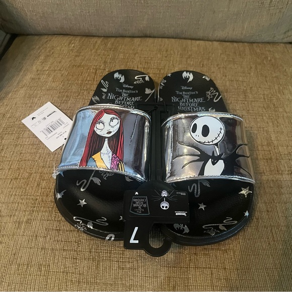 Nightmare Before Christmas Jack & Sally Sandals NWT - Picture 1 of 14
